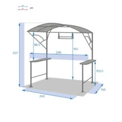 Abri Barbecue En Acier Hespéride Neiba Graphite 9 Abri Barbecue En Acier Hespéride Neiba Graphite -Demeyere Le mobilier Boutique abri barbecue en acier hesperide neiba noir graphite 4