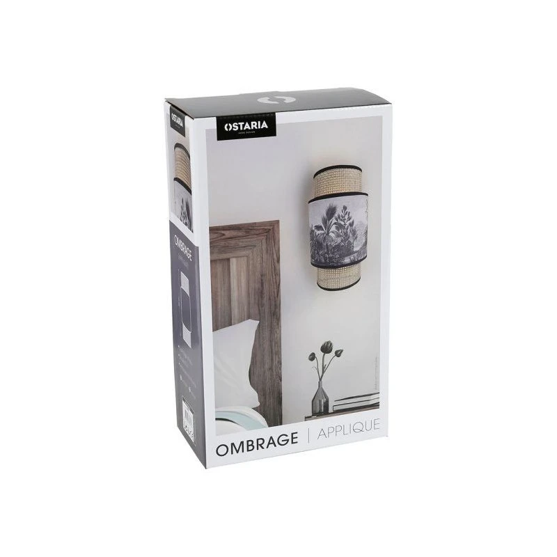 Applique Incurvée Ombrage Rotin Et Tissu Palmier Ostaria 4 Applique Incurvée Ombrage Rotin Et Tissu Palmier Ostaria – Image 4