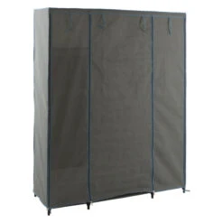 Armoire 1 Penderie + étagères + Boites Gris 5Five -Demeyere Le mobilier Boutique armoire 1 penderie etagere grise 2