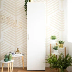 Armoire 1 Porte 6 Niveaux Blanc 11 Armoire 1 Porte 6 Niveaux Blanc -Demeyere Le mobilier Boutique armoire 1 porte 6 niveaux andy blanc 4