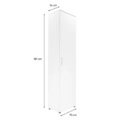 Armoire 1 Porte 6 Niveaux Blanc 13 Armoire 1 Porte 6 Niveaux Blanc -Demeyere Le mobilier Boutique armoire 1 porte 6 niveaux andy blanc 6