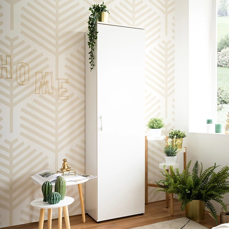 Armoire 1 Porte 6 Niveaux Blanc 1 Armoire 1 Porte 6 Niveaux Blanc