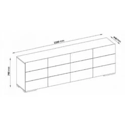 Bahut 4 Portes Chêne Blanchi Elba -Demeyere Le mobilier Boutique bahut 4 portes chene blanchi elba 4