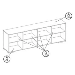 Bahut 4 Portes Chêne Blanchi Elba -Demeyere Le mobilier Boutique bahut 4 portes chene blanchi elba 5