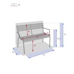 Banc Extérieur Greensboro Vert Olive Hespéride -Demeyere Le mobilier Boutique banc exterieur greensboro vert olive hesperide 2