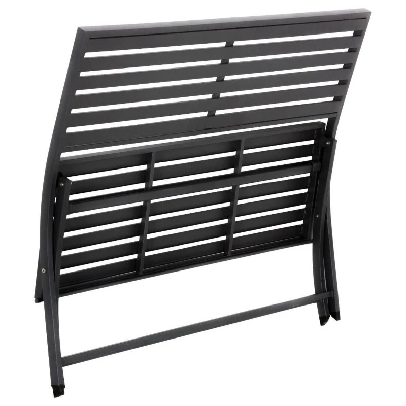 Banc Pliant Olbia Noir Graphite Hespéride 3 Banc Pliant Olbia Noir Graphite Hespéride – Image 3