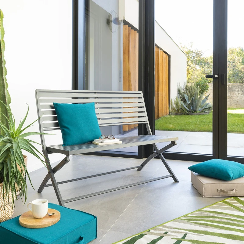 Banc Pliant Olbia Noir Graphite Hespéride 4 Banc Pliant Olbia Noir Graphite Hespéride – Image 4