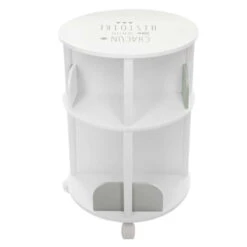 Bibliothèque Ronde Petite Histoire Enfant Roulettes Gris Atmosphera -Demeyere Le mobilier Boutique bibliotheque ronde petite histoire enfant roulettes gris atmosphera 4