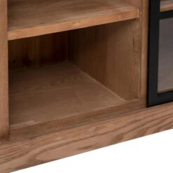 Buffet 1 Porte Vitrée 2 Tiroirs Danik Bois Atmosphera -Demeyere Le mobilier Boutique buffet 1 porte vitree 2 tiroirs danik bois atmosphera 4