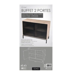 Buffet 2 Portes Grillage Soho -Demeyere Le mobilier Boutique buffet 2 portes grillage soho 3