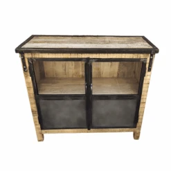 Buffet 2 Portes Manguier Et Métal