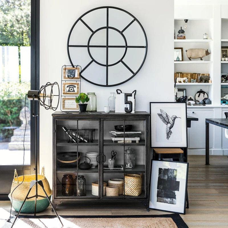 Buffet Broc 2 Portes Métal Noir Atmosphera 2 Buffet Broc 2 Portes Métal Noir Atmosphera – Image 2