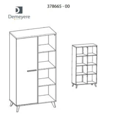 Demeyere Buffet Haut Bruce 1porte 4 Niches -Demeyere Le mobilier Boutique buffet haut bruce 1porte 5 niches 4