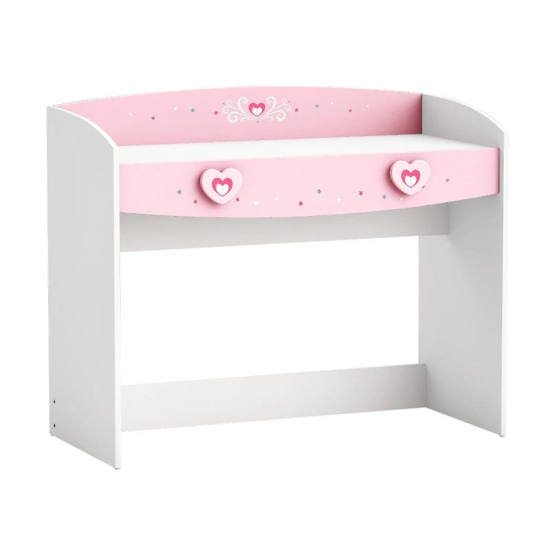 Demeyere Bureau 1 Tiroir Anastasia Rose Et Blanc 1 Demeyere Bureau 1 Tiroir Anastasia Rose Et Blanc