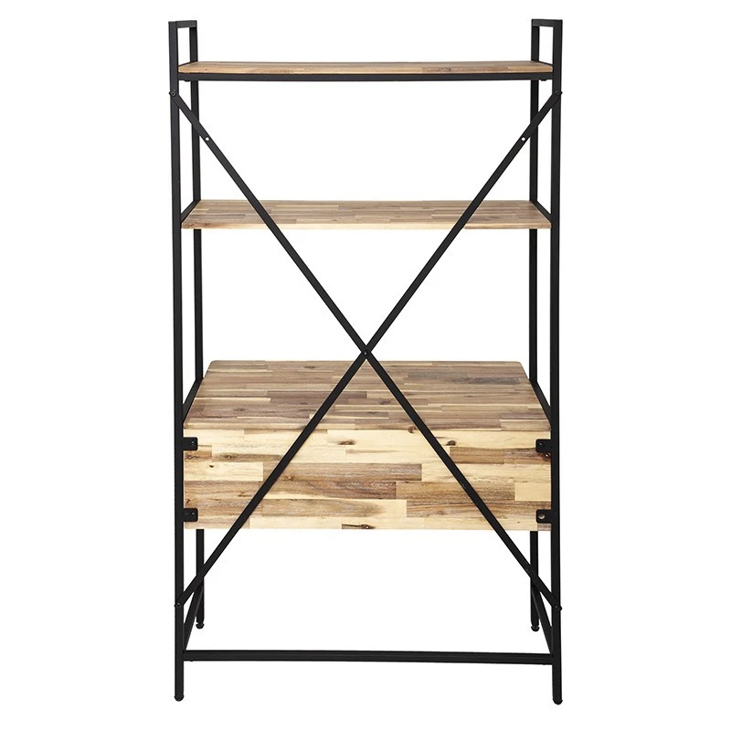 Bureau 2 étagères Edena Bois Et Métal Atmosphera 3 Bureau 2 étagères Edena Bois Et Métal Atmosphera – Image 3