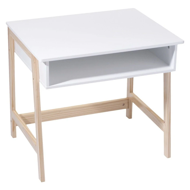 Bureau Enfant Blanc Pieds Bois Atmosphera 1 Bureau Enfant Blanc Pieds Bois Atmosphera