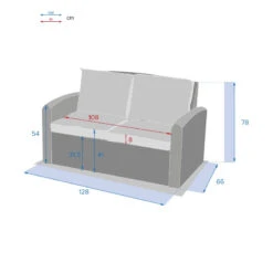 Canapé 2 Places Polynésia Havane Hespéride -Demeyere Le mobilier Boutique canape 2 pl polynesia havane hesperide 2