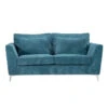 Canapé 2 Places Isla Velours Côtelé Bleu