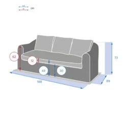 Canapé 3 Places Moorea Hespéride Terre Ombre 5 Canapé 3 Places Moorea Hespéride Terre Ombre -Demeyere Le mobilier Boutique canape 3 places moorea hesperide terre ombre 2