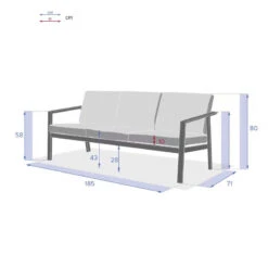 Canapé 3 Places Pavane Graphite Hespéride -Demeyere Le mobilier Boutique canape 3 places pavane graphite hesperide 1 5