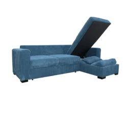 Canapé D'angle Joe Gauche Ou Droite Bleu Convertible Lit -Demeyere Le mobilier Boutique canape d angle joe gauche ou droite bleu convertible lit 2