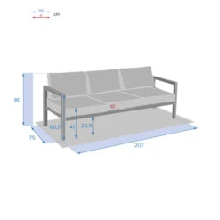 Canapé De Jardin Jauca Noisette / Gris Boisé Hespéride 5 Canapé De Jardin Jauca Noisette / Gris Boisé Hespéride -Demeyere Le mobilier Boutique canape de jardin jauca noisette gris boise hesperide 1 2
