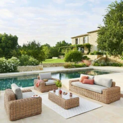 Canapé De Salon De Jardin Savinia Coloris Tahini Hespéride -Demeyere Le mobilier Boutique canape de salon de jardin savinia coloris tahini hesperide 2