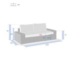 Canapé De Salon De Jardin Savinia Coloris Tahini Hespéride -Demeyere Le mobilier Boutique canape de salon de jardin savinia coloris tahini hesperide 3