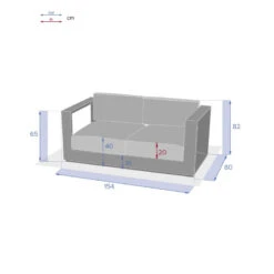 Canapé Extérieur 2 Places Allure Hespéride -Demeyere Le mobilier Boutique canape exterieur 2 places allure hesperide 2