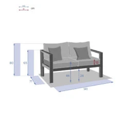 Canapé Extérieur 2 Places Evasion Tonka Hespéride -Demeyere Le mobilier Boutique canape exterieur 2 places evasion tonka hesperide 3