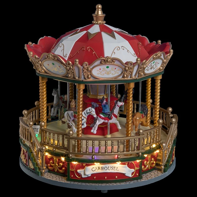 Carrousel De Noël Animé, Musical Et Lumineux 1 Carrousel De Noël Animé, Musical Et Lumineux