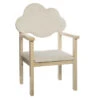 Chaise Enfant Nuage Blanc Pieds Bois Atmosphera