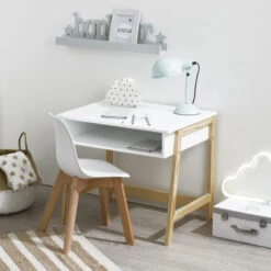 Chaise Enfant Pieds Bois Atmosphera Blanc -Demeyere Le mobilier Boutique chaise enfant pieds bois atmosphera blanc 3