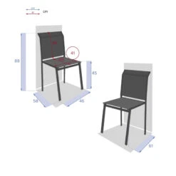 Chaise Extérieur Essentia Graphite/anthracite Hespéride 7 Chaise Extérieur Essentia Graphite/anthracite Hespéride -Demeyere Le mobilier Boutique chaise exterieur essentia graphite anthracite hesperide 3