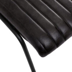 Chaise Noir Dario En Cuir Atmosphera -Demeyere Le mobilier Boutique chaise noir dario en cuir atmosphera 3