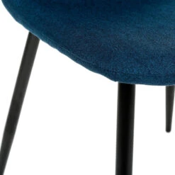 Chaise Tissu Et Métal Tyka Bleu Atmosphera -Demeyere Le mobilier Boutique chaise tissu et metal tyka bleu atmosphera 2
