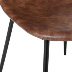 Chaise Vladi Effet Cuir Marron Atmosphera 7 Chaise Vladi Effet Cuir Marron Atmosphera -Demeyere Le mobilier Boutique chaise vladi effet cuir marron atmosphera 2