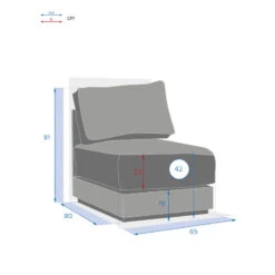 Chauffeuse 1 Place Pour Salon Allure Graphite Hespéride -Demeyere Le mobilier Boutique chauffeuse 1 place pour salon allure graphite hesperide 1 3