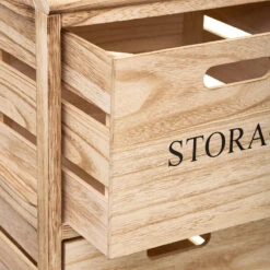 Chiffonnier Bois 3 Cagettes Sur Roulettes 5Five -Demeyere Le mobilier Boutique chiffonnier bois 3 cagettes sur roulettes 5five 2