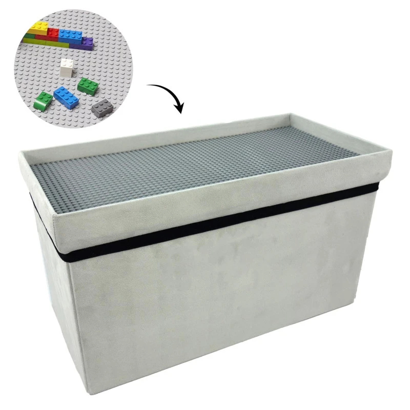 Coffre Blanc Pliable Gris Compatible Briques 1 Coffre Blanc Pliable Gris Compatible Briques