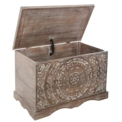 Coffre Chambre Shirel En Bois Blanchi Atmosphera -Demeyere Le mobilier Boutique coffre chambre shirel en bois blanchi atmosphera 2