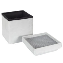 Coffre Pouf Pliable Gris Compatible Briques 13 Coffre Pouf Pliable Gris Compatible Briques -Demeyere Le mobilier Boutique coffre pouf pliable gris compatible briques 5