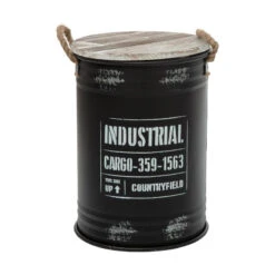 Coffres Bidons Noir Industriel - Lot De 3 - Atmosphera 6 Coffres Bidons Noir Industriel - Lot De 3 - Atmosphera -Demeyere Le mobilier Boutique coffres bidons noir industriel lot de 3 atmosphera 2