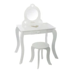 Coiffeuse Avec Tabouret Enfant Blanc Atmosphera