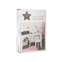 Coiffeuse Avec Tabouret Enfant Blanc Atmosphera -Demeyere Le mobilier Boutique coiffeuse avec tabouret pour enfant blanche 5