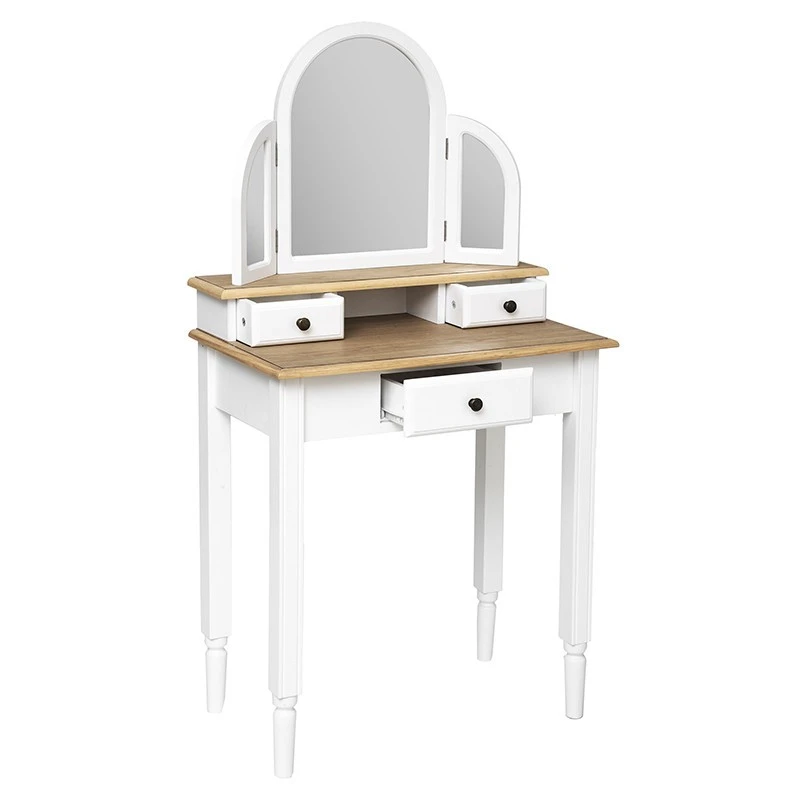 Coiffeuse Blanche 3 Tiroirs Solen Atmosphera 3 Coiffeuse Blanche 3 Tiroirs Solen Atmosphera – Image 3