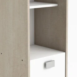 Demeyere Colonne 2 Portes HONOLULU Blanc/chêne Champagne -Demeyere Le mobilier Boutique colonne 2 portes honolulu blanc chene champagne 4