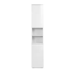 Colonne De Salle De Bain 2 Portes Capetown Blanc -Demeyere Le mobilier Boutique colonne de salle de bain 2 portes capetown blanc 3