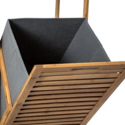 Colonne Salle Bain Varia Naturel Panier Linge Bambou -Demeyere Le mobilier Boutique colonne salle bain varia naturel panier linge bambou 2