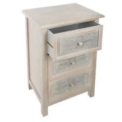 Commode Bois 3 Tiroirs Hina Atmosphera -Demeyere Le mobilier Boutique commode bois 3 tiroirs hina atmosphera 4